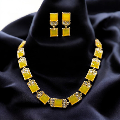 Antico Alloy Gold-plated Yellow Jewellery Set(Pack of 1)