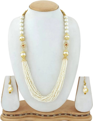 henuka imitation Dori White Jewellery Set(Pack of 1)