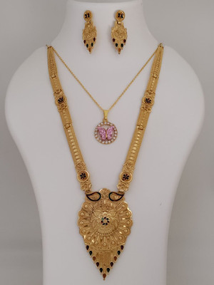 RAACZION Alloy Gold-plated Multicolor Jewellery Set(Pack of 4)