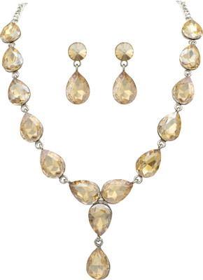 Rukma Alloy Rhodium Rose Gold Jewellery Set(Pack of 1)