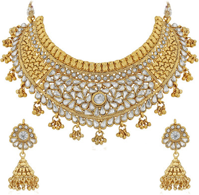 Sukkhi Alloy Gold-plated Gold Jewellery Set(Pack of 1)