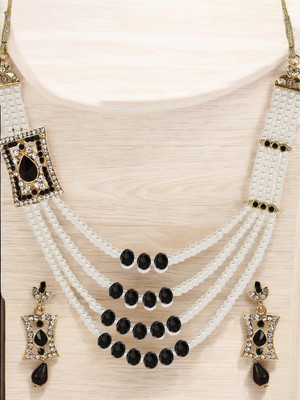 STYYLO FASHION Alloy Gold-plated Gold, Black, White, Multicolor Jewellery Set(Pack of 1)