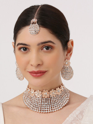 VATSALYA creation Alloy Gold-plated Rose Gold Jewellery Set(Pack of 1)