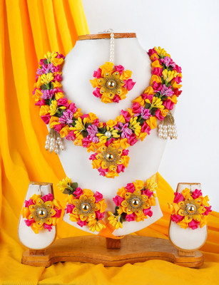 Shiv Fabric Multicolor Jewellery Set(Pack of 1)