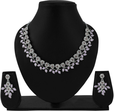 Rukma Alloy Pink Jewellery Set(Pack of 1)