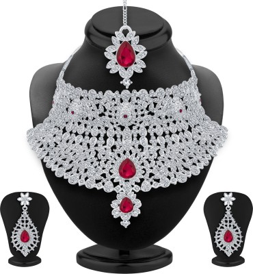 Sukkhi Alloy Rhodium White Jewellery Set(Pack of 1)