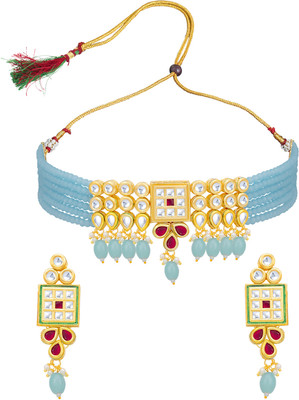 Sukkhi Alloy Gold-plated Multicolor Jewellery Set(Pack of 1)
