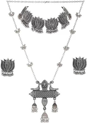 Samridhi DC Alloy Silver Silver, Black Jewellery Set(Pack of 1)