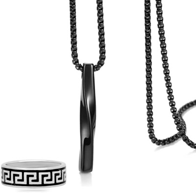 Bellina Alloy Silver, Black Jewellery Set(Pack of 2)