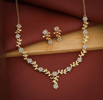 Enpong Brass Gold-plated Gold Jewellery Set(Pack of 1)