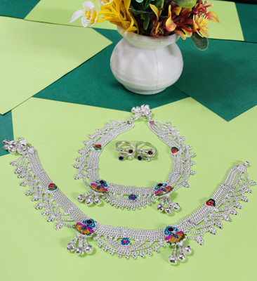 AamNa Enterprises Alloy Silver Silver Jewellery Set(Pack of 4)
