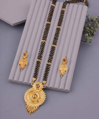 LaChoiceIt Beautiful and Unique Trending Design Pendant Mangalsutra with 24 Inch Long Chain Brass, Alloy Mangalsutra