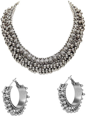DEGHLAM Oxidised Silver Silver Jewellery Set(Pack of 1)
