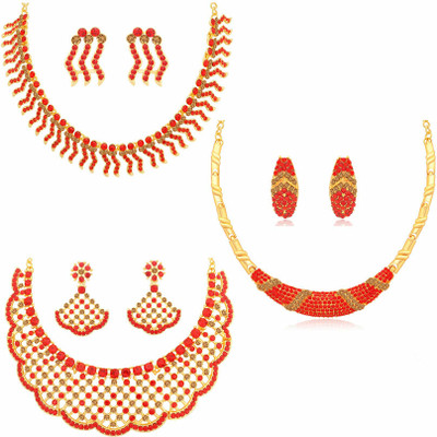 Sukkhi Alloy Gold-plated Multicolor Jewellery Set(Pack of 1)