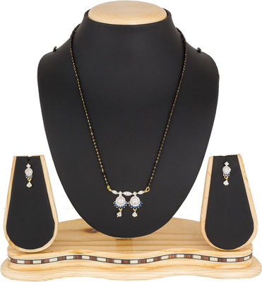 AADITA Alloy Gold-plated Black, Silver Jewellery Set(Pack of 1)