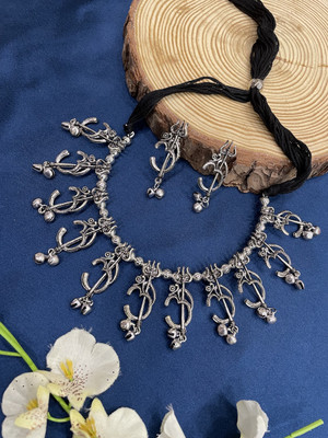 Digital Dress Room Oxidised Silver Silver Silver Jewellery Set(Pack of 3)