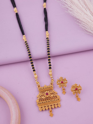 LaChoiceIt Beautiful and Unique Trending Design Pendant Mangalsutra with 24 Inch Long Chain Brass, Alloy Mangalsutra
