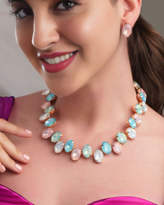 Orangenysha Alloy Rhodium Multicolor Jewellery Set(Pack of 3)