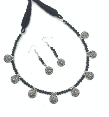 GEODE DELIGHT Oxidised Silver Silver Jewellery Set(Pack of 3)