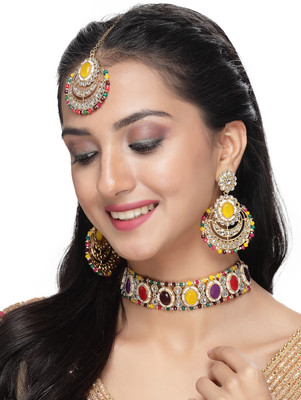 Sukkhi Alloy Gold-plated Multicolor Jewellery Set(Pack of 1)