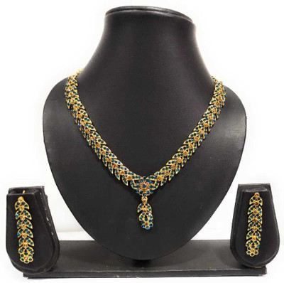 Rhymee Alloy Gold-plated Multicolor Jewellery Set(Pack of 1)