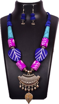 A S enterprize Oxidised Silver Multicolor Jewellery Set(Pack of 1)
