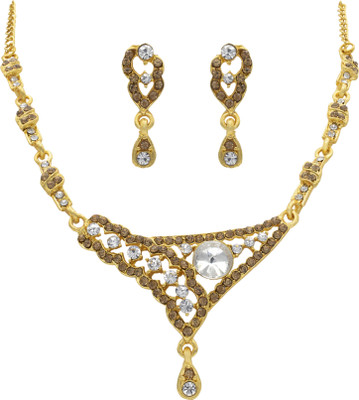 Rhymee Alloy Gold-plated Multicolor Jewellery Set(Pack of 1)
