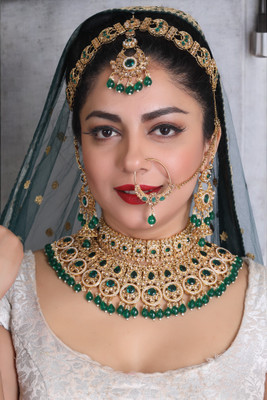 SS IMITATION JEWELLERY Alloy Gold-plated Green, Gold Jewellery Set(Pack of 4)