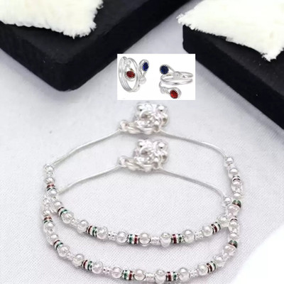 AamNa Enterprises Alloy Silver Multicolor Jewellery Set(Pack of 2)