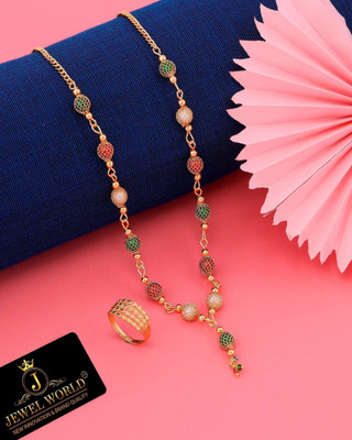 Brass, Alloy Jewel Set(Gold)