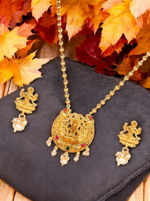 JEWELS GURU Alloy Gold-plated Gold Jewellery Set(Pack of 1)
