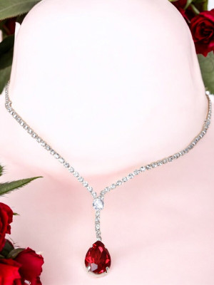 KUKRAIL Brass 800 Silver Red Jewellery Set(Pack of 1)