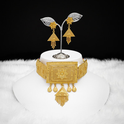 jill fashion Copper Gold-plated Gold Jewellery Set(Pack of 1)