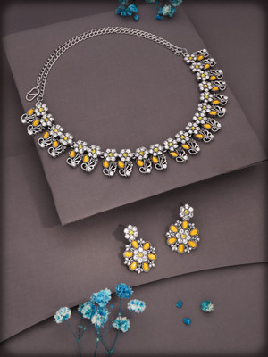 Vedda Brass Gold-plated Silver, Yellow Jewellery Set(Pack of 1)