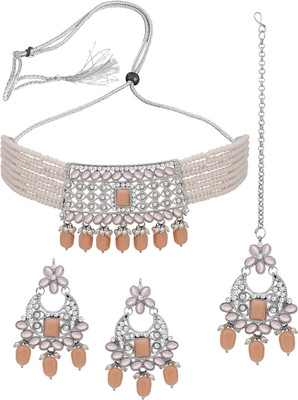 Sukkhi Alloy Rhodium Silver Jewellery Set(Pack of 1)