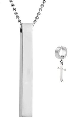 ZUKHRUF Stainless Steel Silver Silver Jewellery Set(Pack of 1)