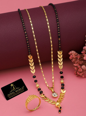 D-Rock Brass, Alloy Gold-plated Black, Gold Jewellery Set(Pack of 3)