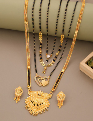 bulsenk Alloy Gold-plated Gold Jewellery Set(Pack of 4)