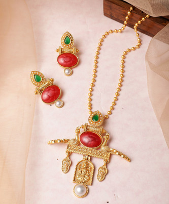 Orangenysha Alloy Gold-plated Multicolor Jewellery Set(Pack of 1)
