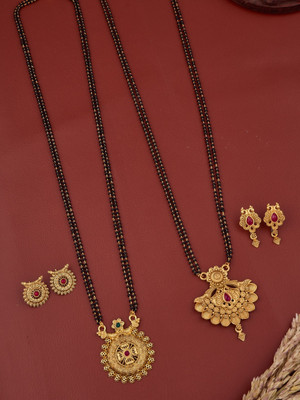 DHYANAV Brass Gold-plated Gold Jewellery Set(Pack of 1)