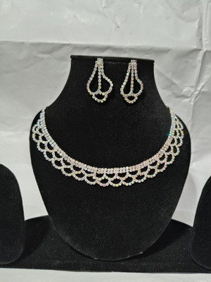 ALVI ENTERPRISES Alloy Silver Multicolor Jewellery Set(Pack of 1)