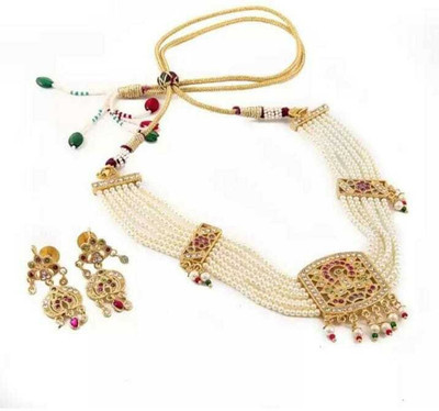 DENISHA Alloy Gold-plated Multicolor Jewellery Set(Pack of 1)