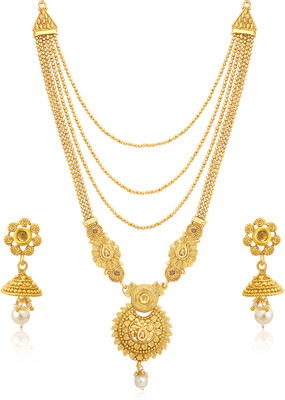 Sukkhi Alloy Gold-plated Gold Jewellery Set(Pack of 1)