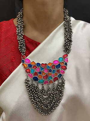 Digital Dress Room Oxidised Silver Silver Silver Jewellery Set(Pack of 3)