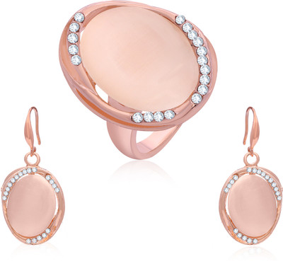 Sukkhi Alloy Gold-plated Pink Jewellery Set(Pack of 1)