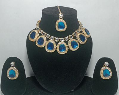 ALVI ENTERPRISES Brass Gold-plated Gold Jewellery Set(Pack of 1)
