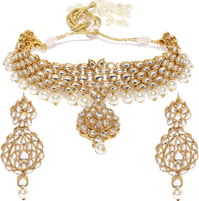 Sukkhi Alloy Gold-plated Silver Jewellery Set(Pack of 1)