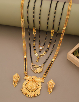 bulsenk Alloy Gold-plated Gold Jewellery Set(Pack of 4)