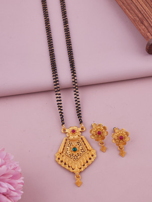 LaChoiceIt Beautiful and Unique Trending Design Pendant Mangalsutra with 24 Inch Long Chain Brass, Alloy Mangalsutra
