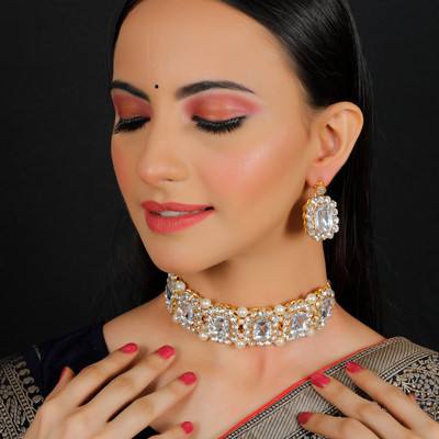 SILVER SHINE Alloy White Jewellery Set(Pack of 1)